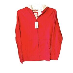 Cat & Jack Girls' Fleece Lined Hoodie Jacket Zip-Up Sweatshirt - Red XXL - NWT